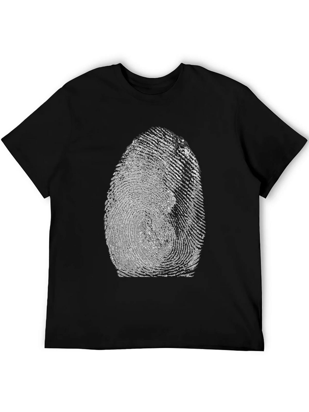 Fingerprint Graphic Tee - Unique Black T-Shirt product image 5