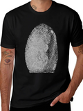 Fingerprint Graphic Tee - Unique Black T-Shirt product image 1