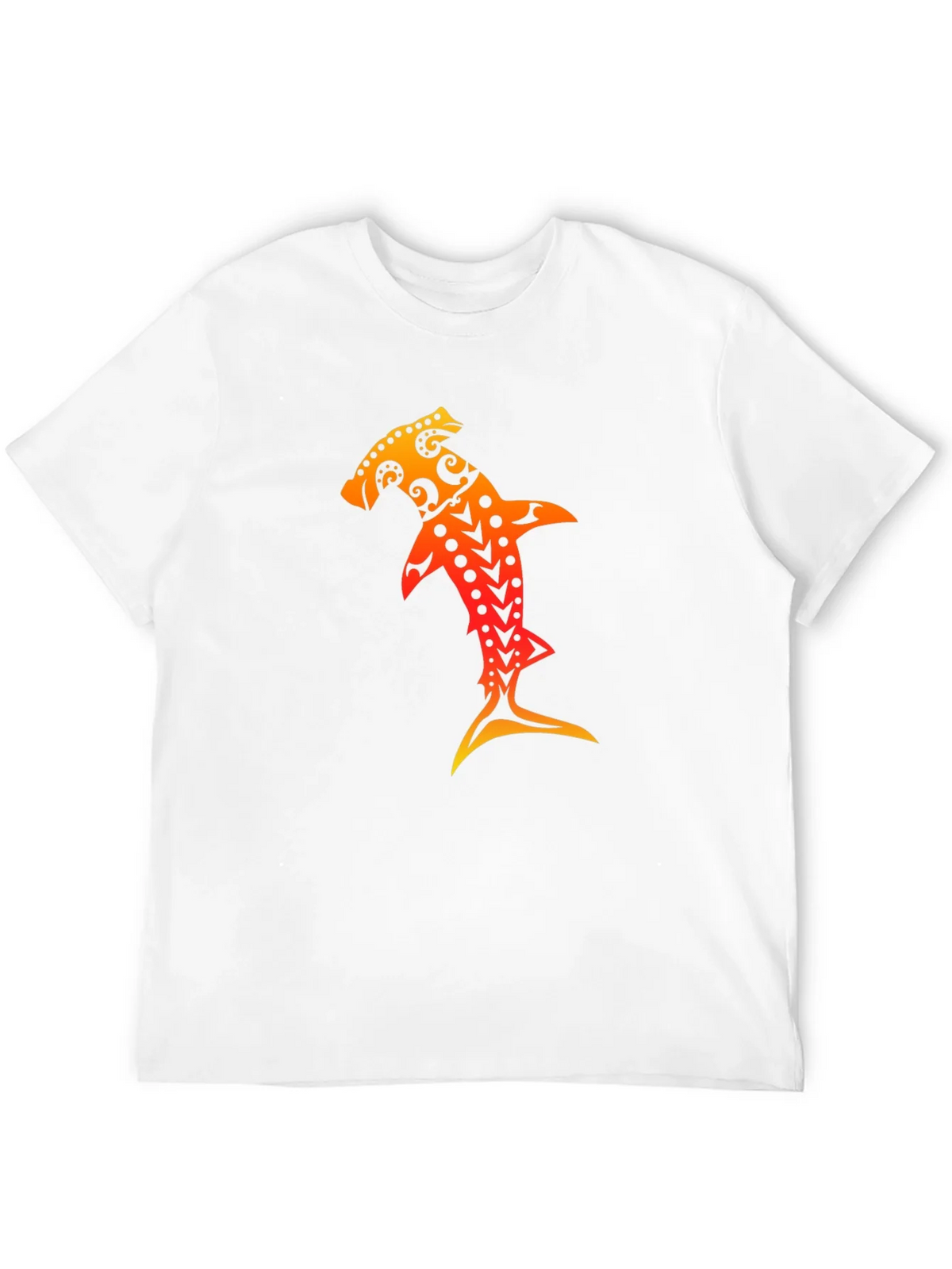 Hammerhead Shark Tribal Art Black T-Shirt product image 9