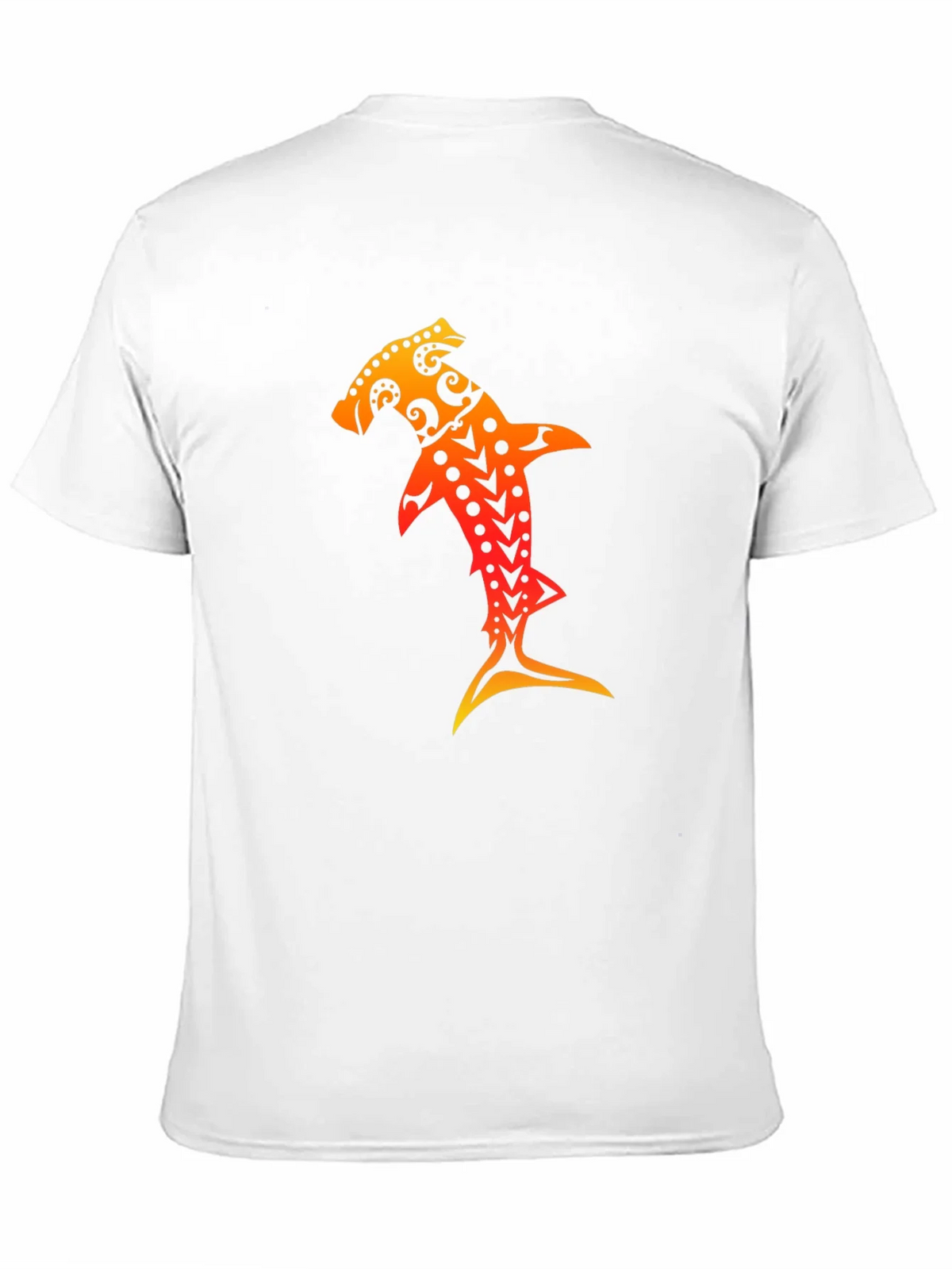 Hammerhead Shark Tribal Art Black T-Shirt product image 8