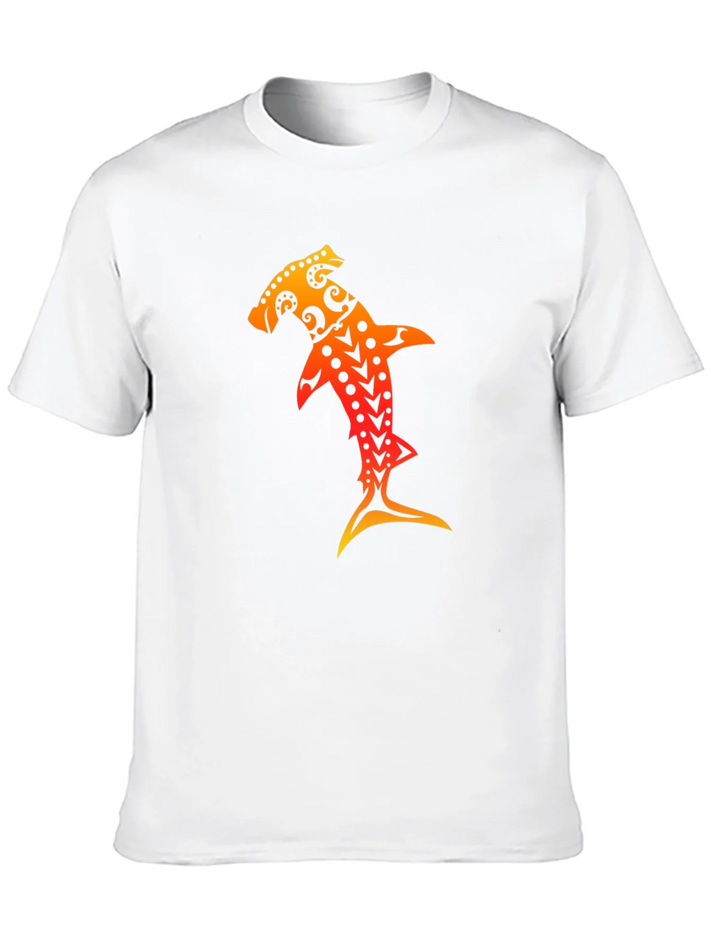 Hammerhead Shark Tribal Art Black T-Shirt product image 7