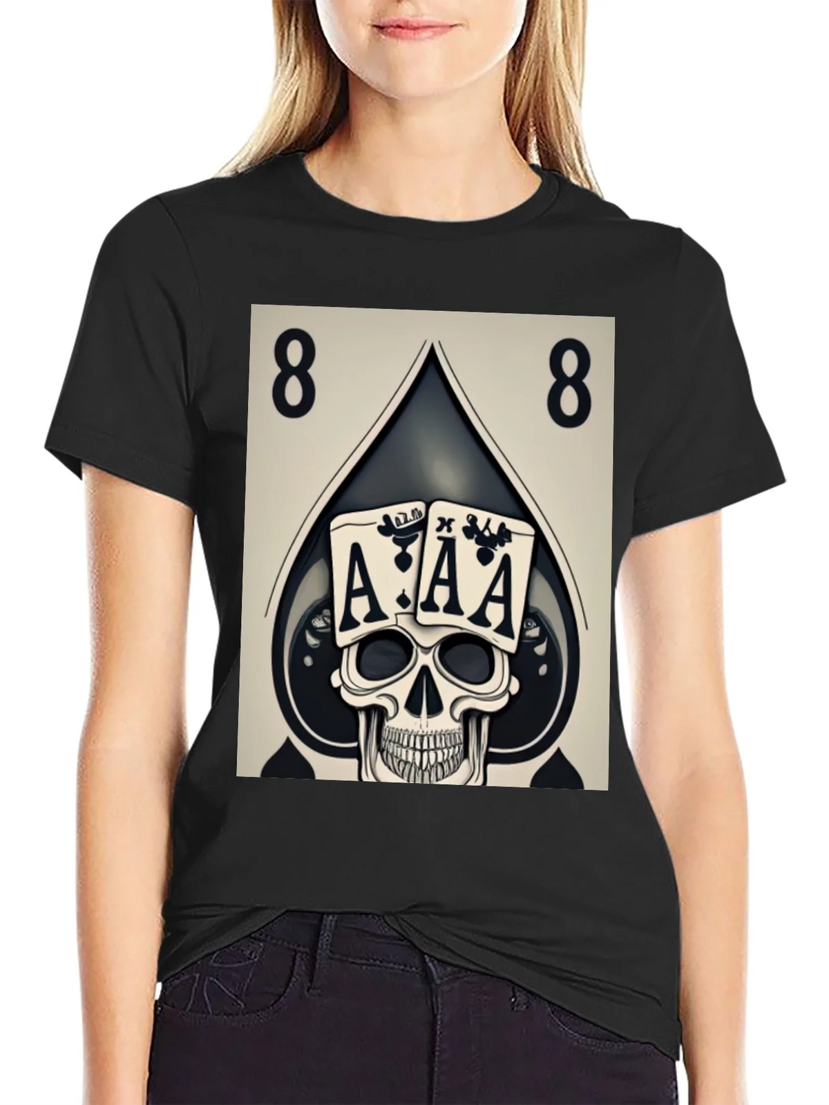Ace Skull Graphic Tee - Poker Style product image 2