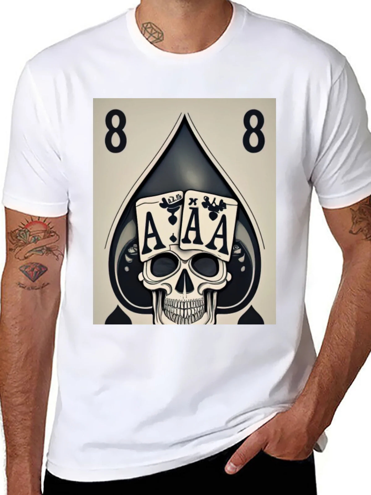 Ace Skull Graphic Tee - Poker Style product image 5