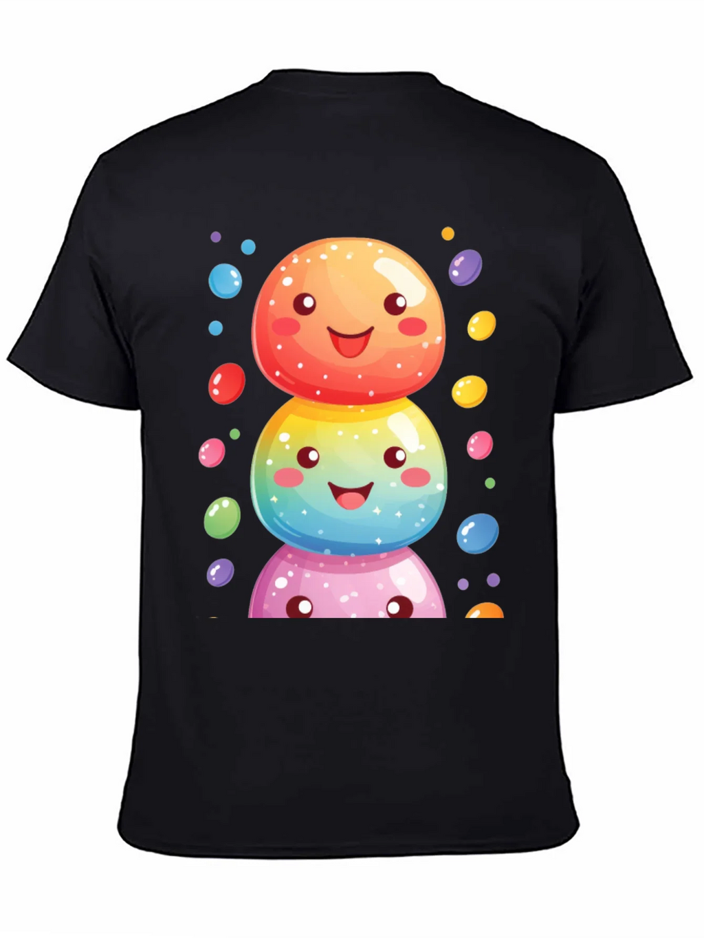 Whimsical Candy Stack Graphic Tee - Black product image 4