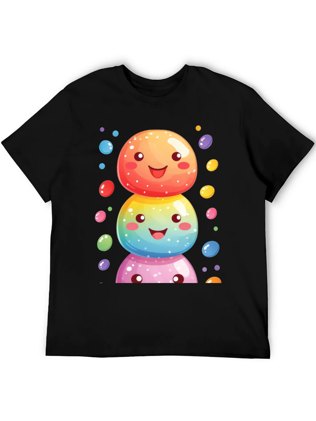 Whimsical Candy Stack Graphic Tee - Black product image 5
