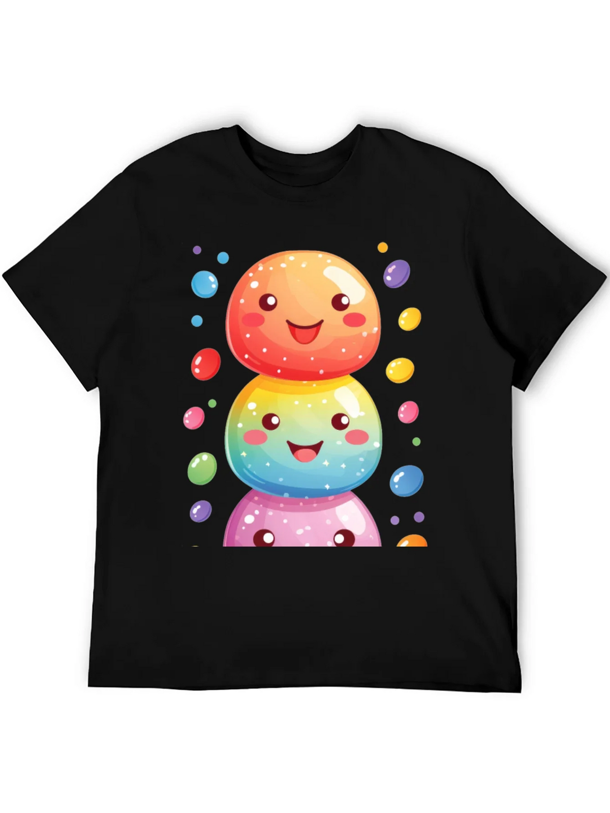 Whimsical Candy Stack Graphic Tee - Black product image 5