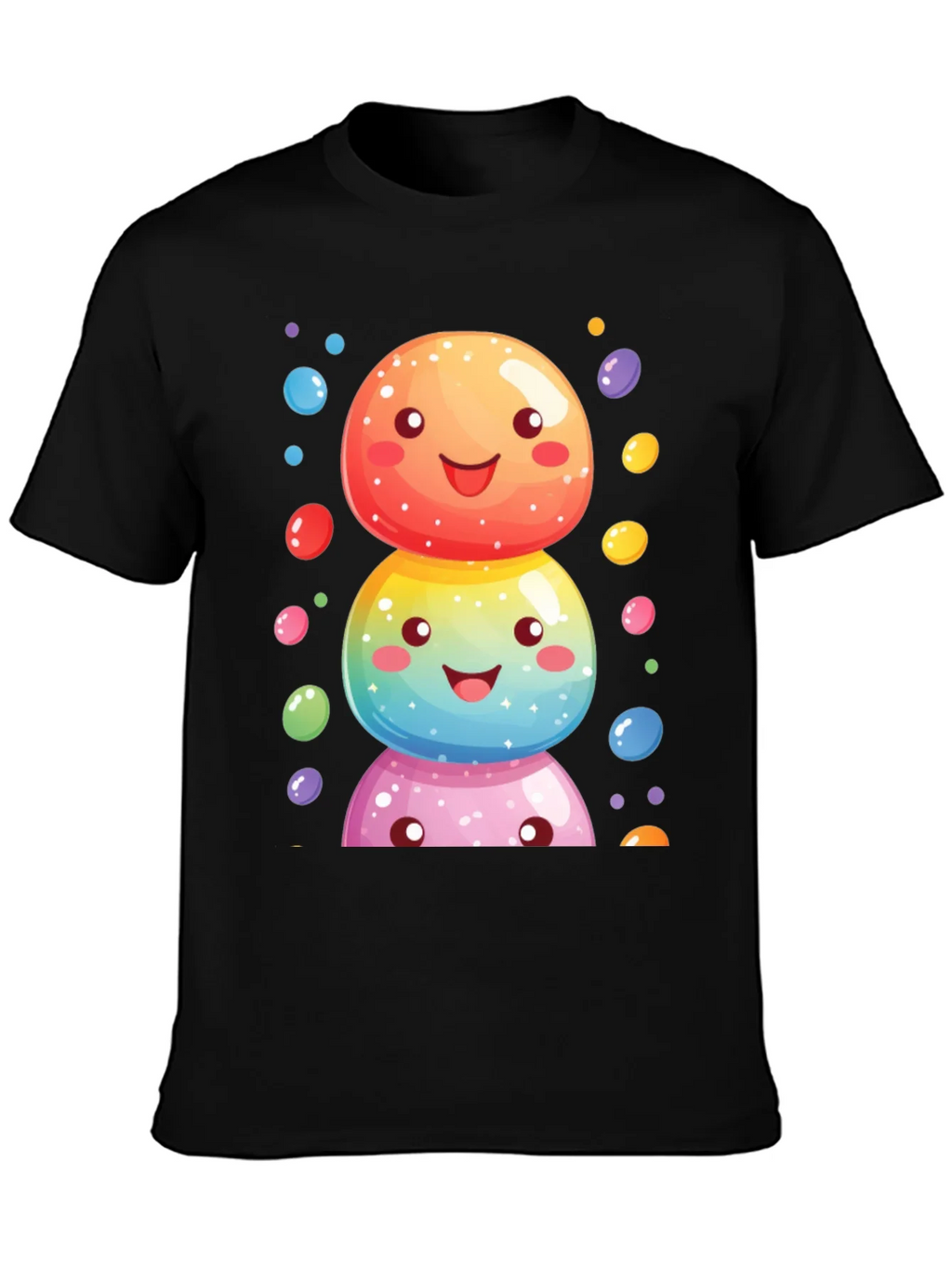 Whimsical Candy Stack Graphic Tee - Black product image 3