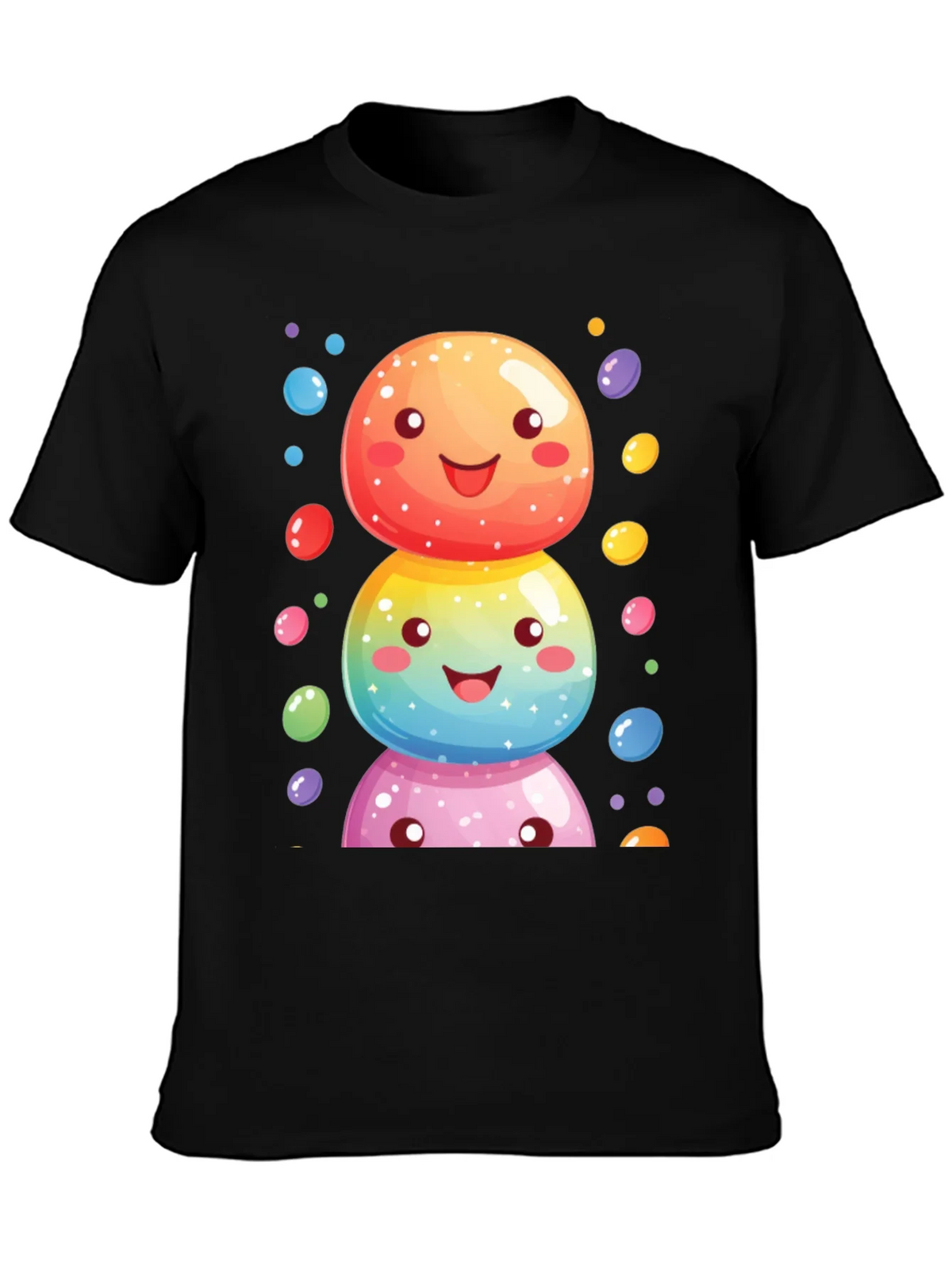 Whimsical Candy Stack Graphic Tee - Black product image 3