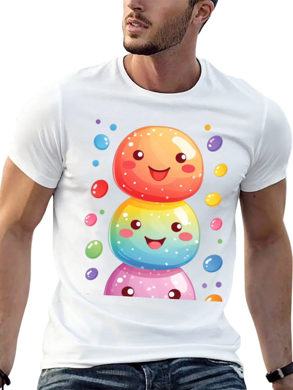 Whimsical Candy Stack Graphic Tee - Black product image 11