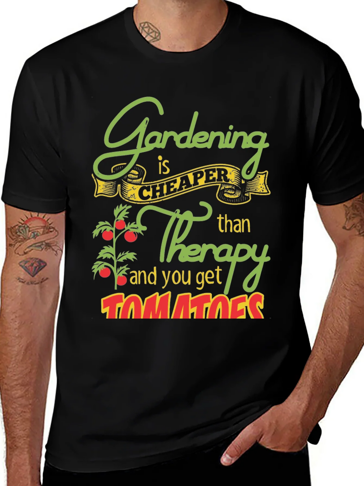 Gardening is Cheaper Than Therapy Graphic Tee product image 1