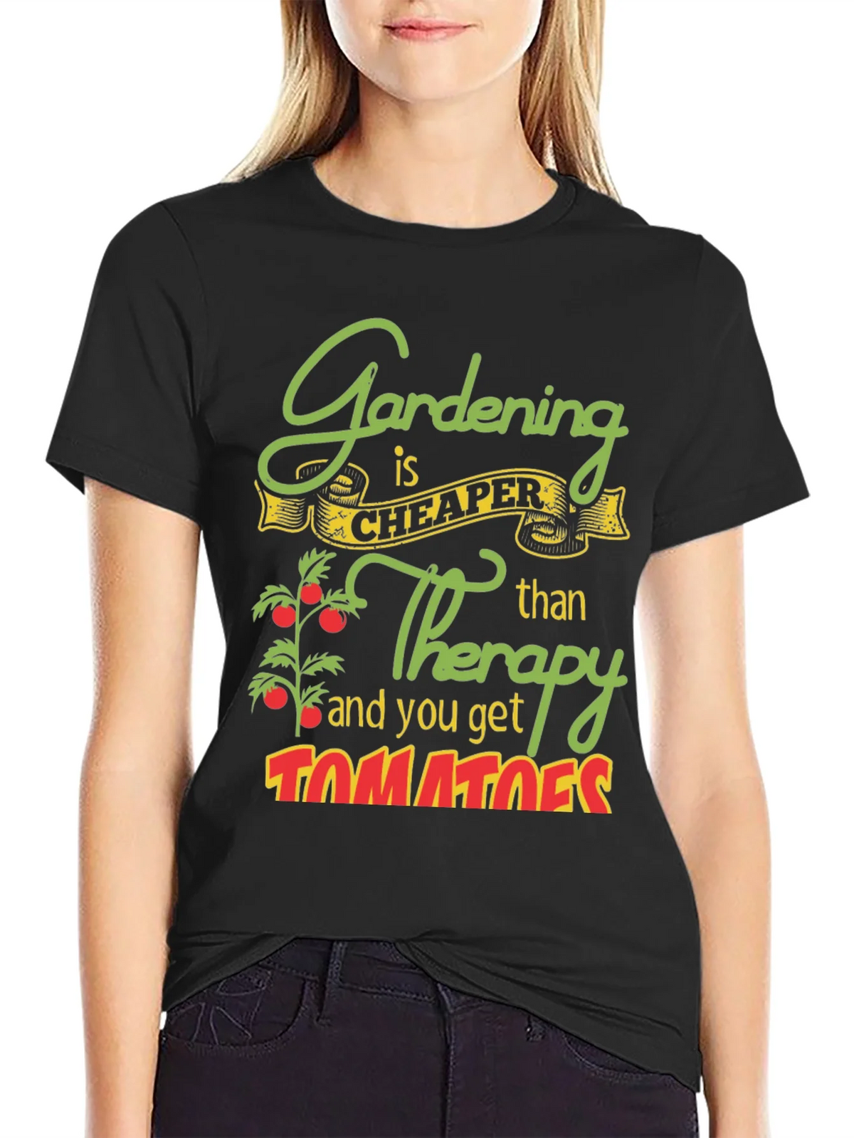 Gardening is Cheaper Than Therapy Graphic Tee product image 2