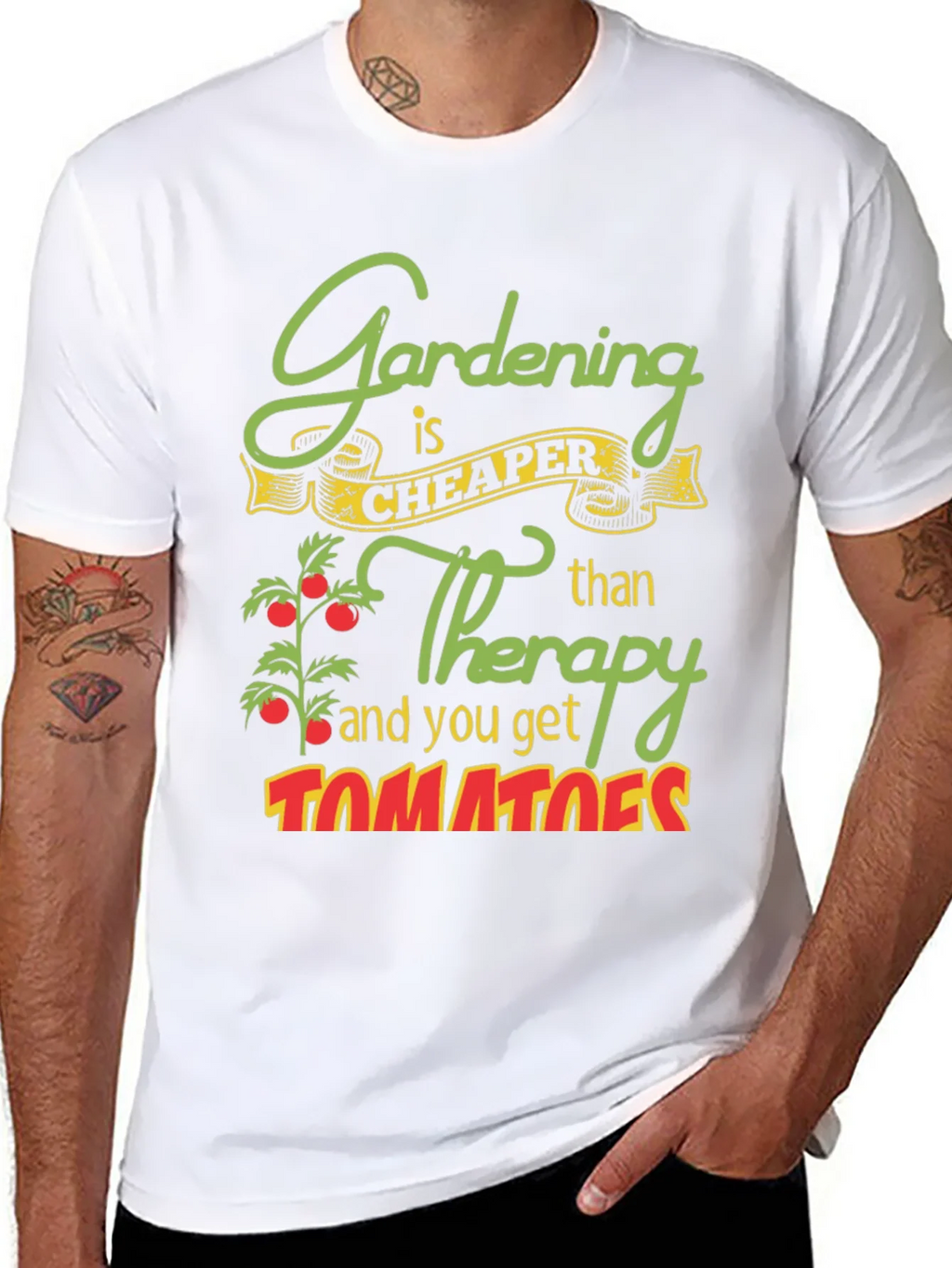 Gardening is Cheaper Than Therapy Graphic Tee product image 7