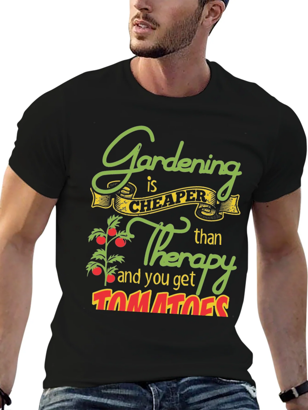 Gardening is Cheaper Than Therapy Graphic Tee product image 6