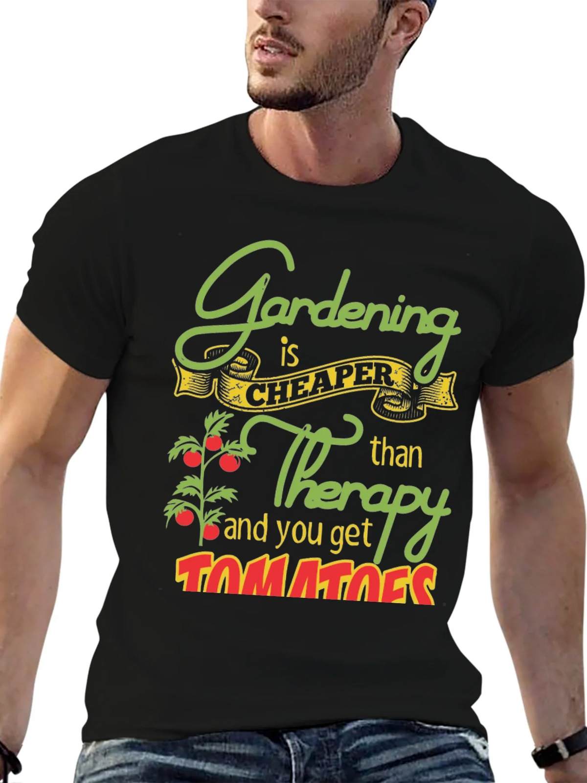 Gardening is Cheaper Than Therapy Graphic Tee product image 6