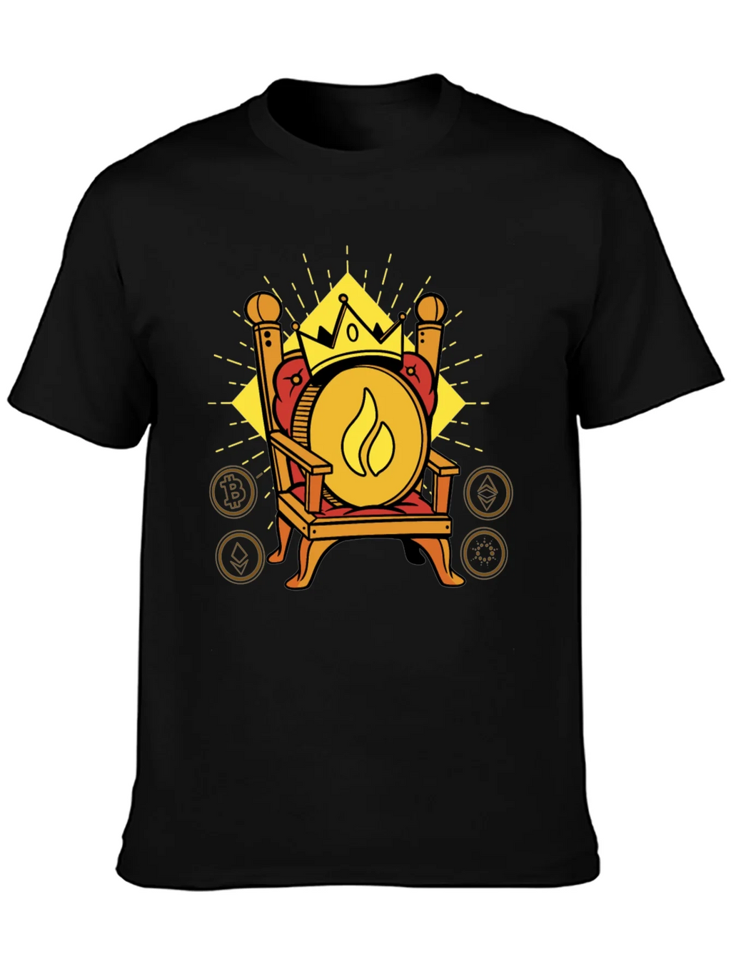 Crypto King T-Shirt - Throne of Digital Currency product image 3
