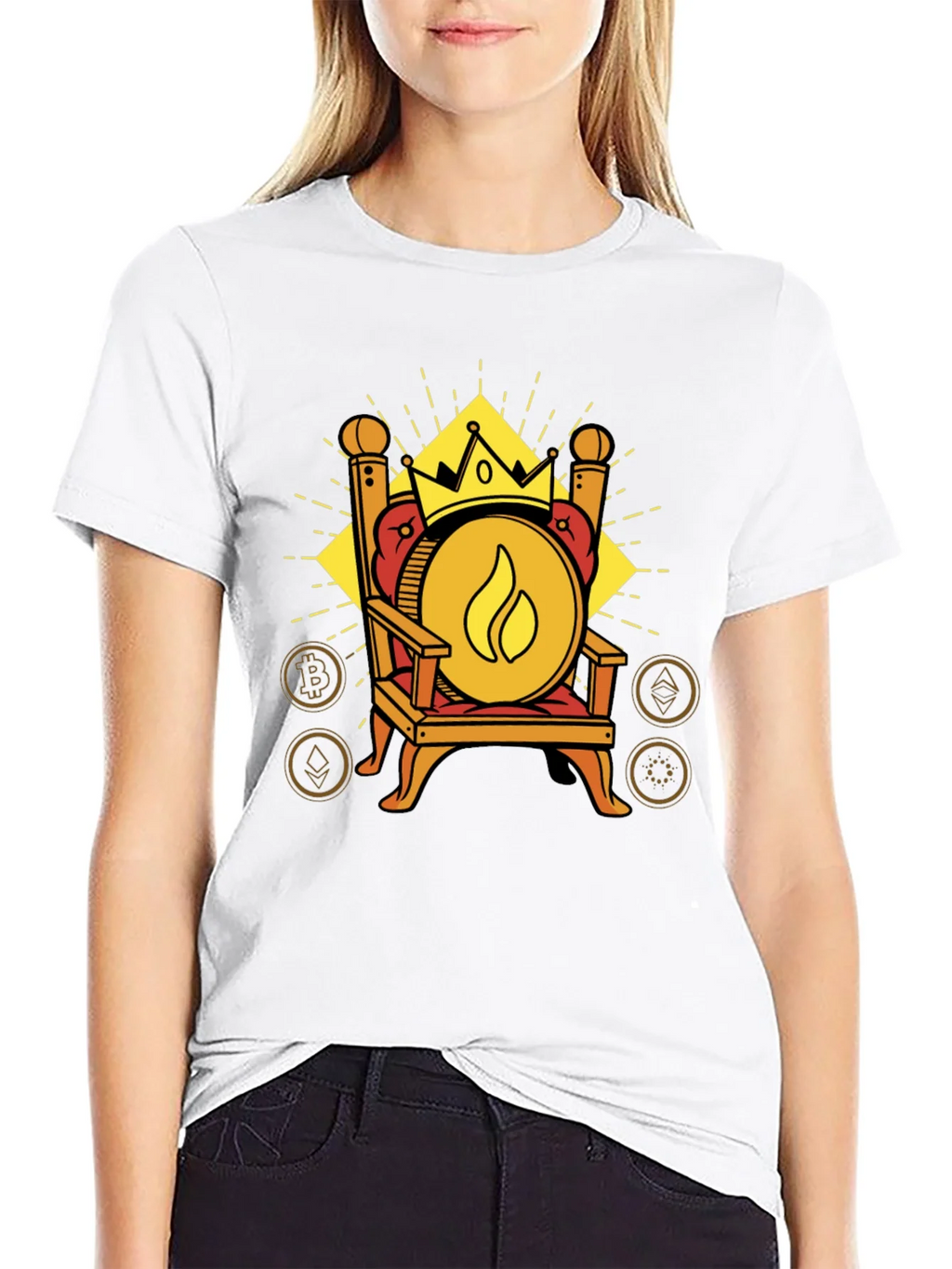 Crypto King T-Shirt - Throne of Digital Currency product image 7