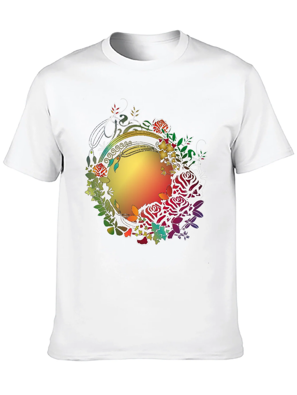 Floral Circle Graphic Print T-Shirt product image 6