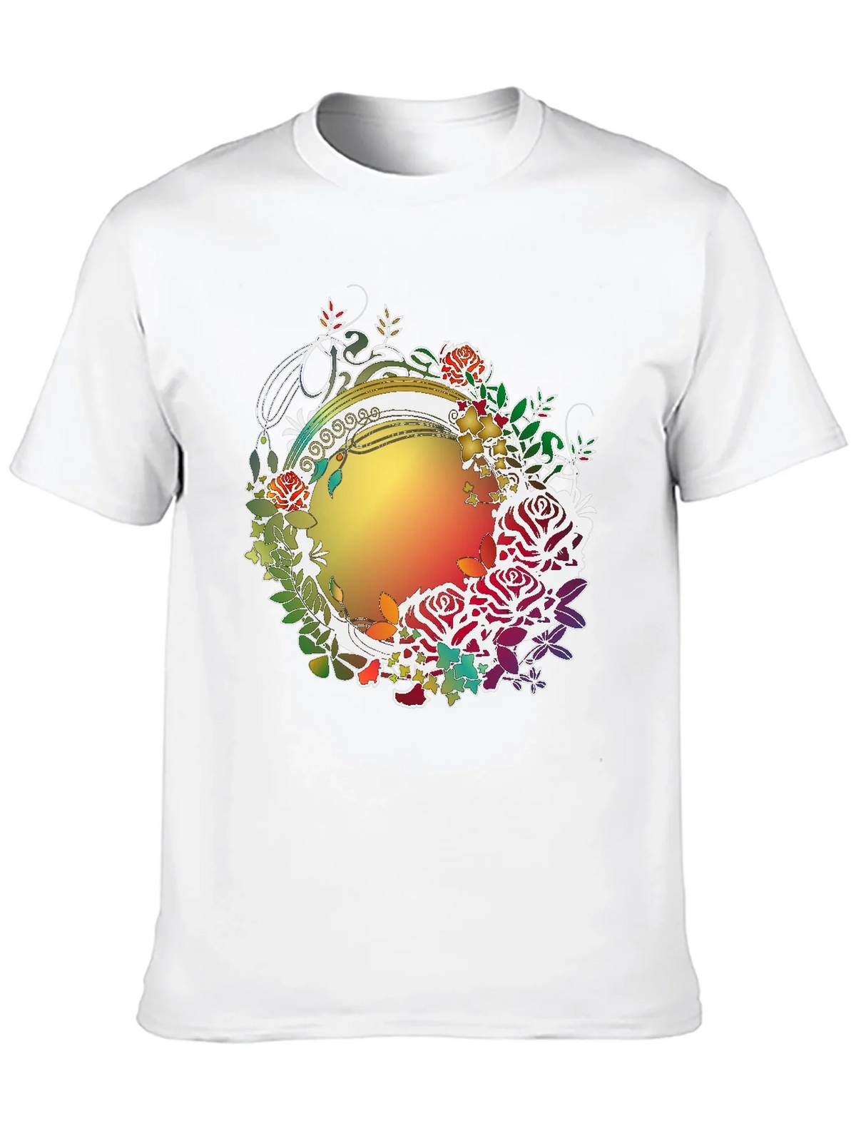 Floral Circle Graphic Print T-Shirt product image 6