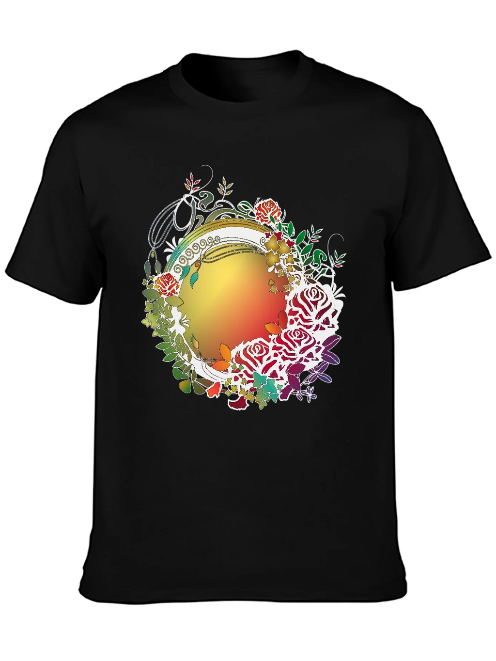 Floral Circle Graphic Print T-Shirt product image 3