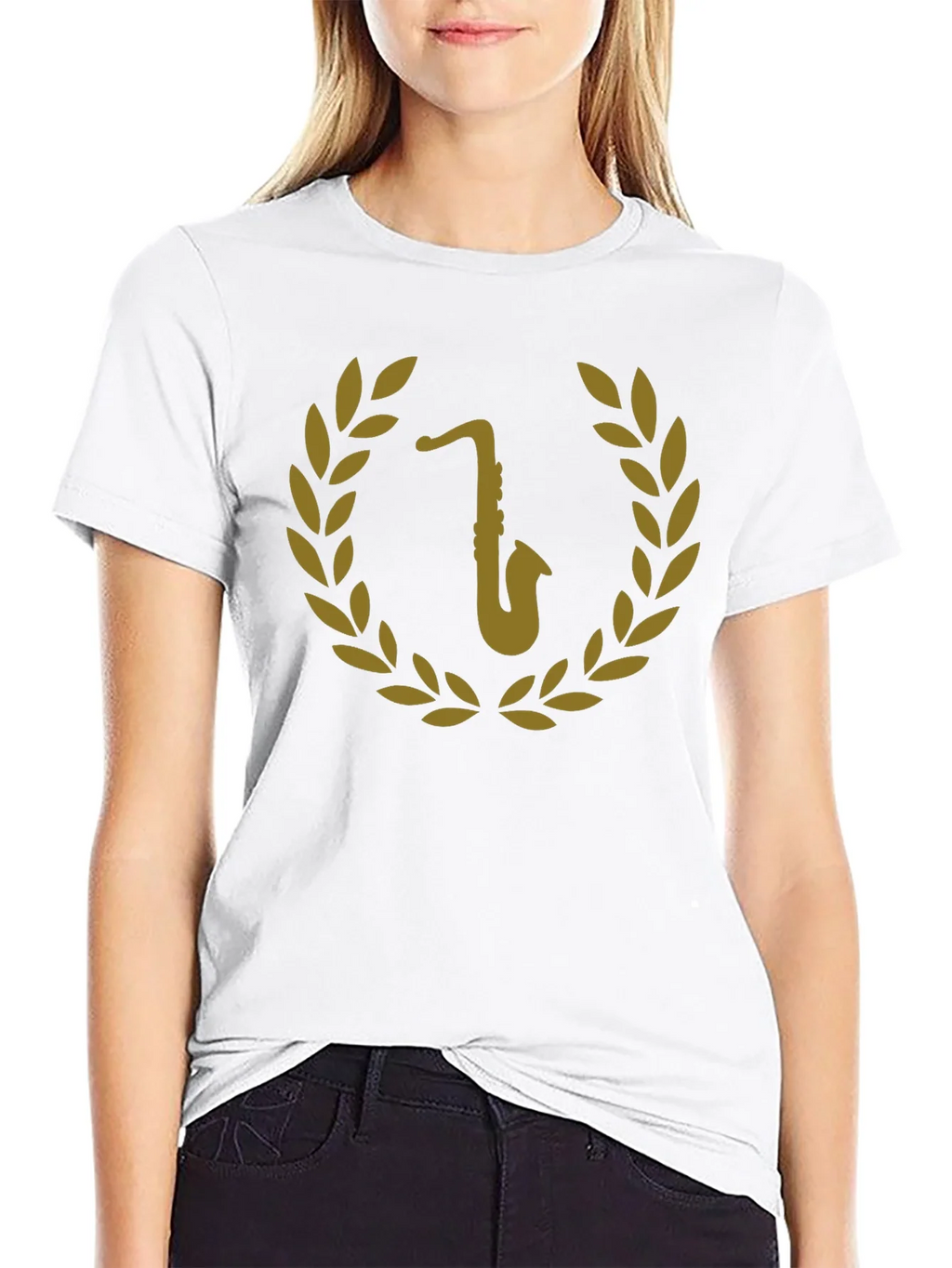 Saxophone Laurel Wreath Graphic Tee product image 8