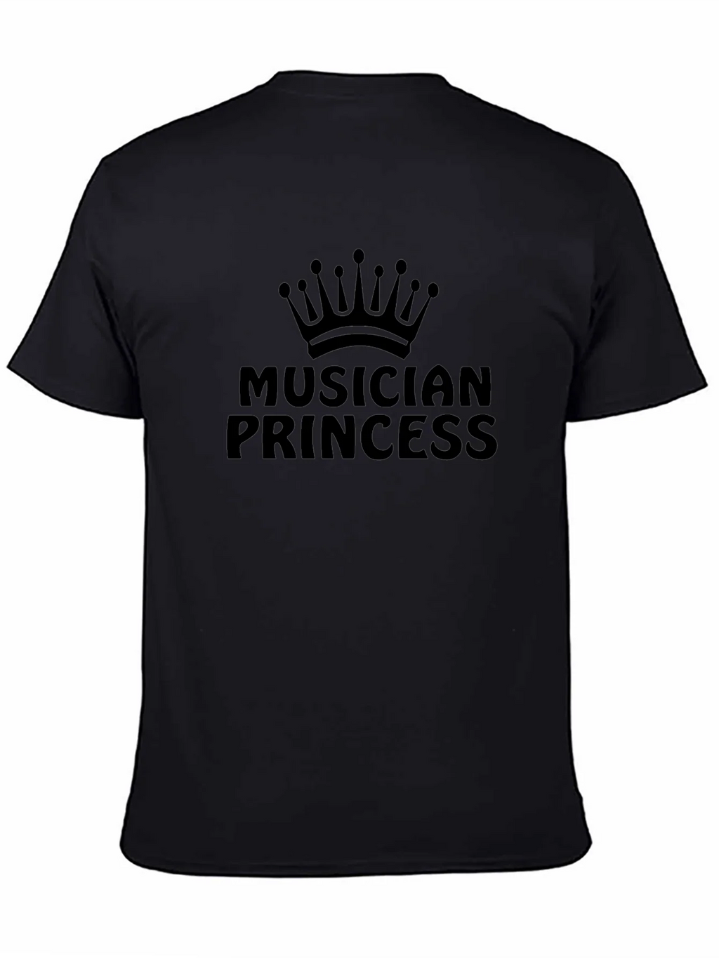 Musician Princess Graphic T-Shirt - Black Crew Neck Tee product image 4