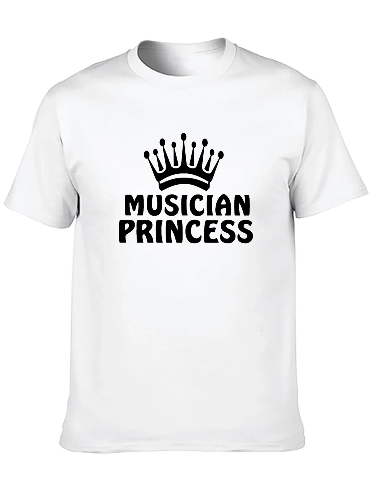Musician Princess Graphic T-Shirt - Black Crew Neck Tee product image 9