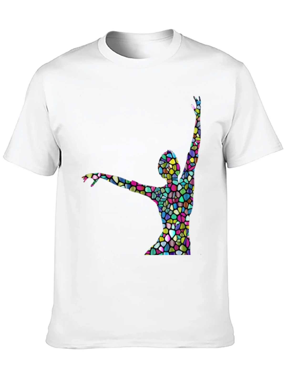 Stained Glass Dancer Graphic Black T-Shirt product image 8