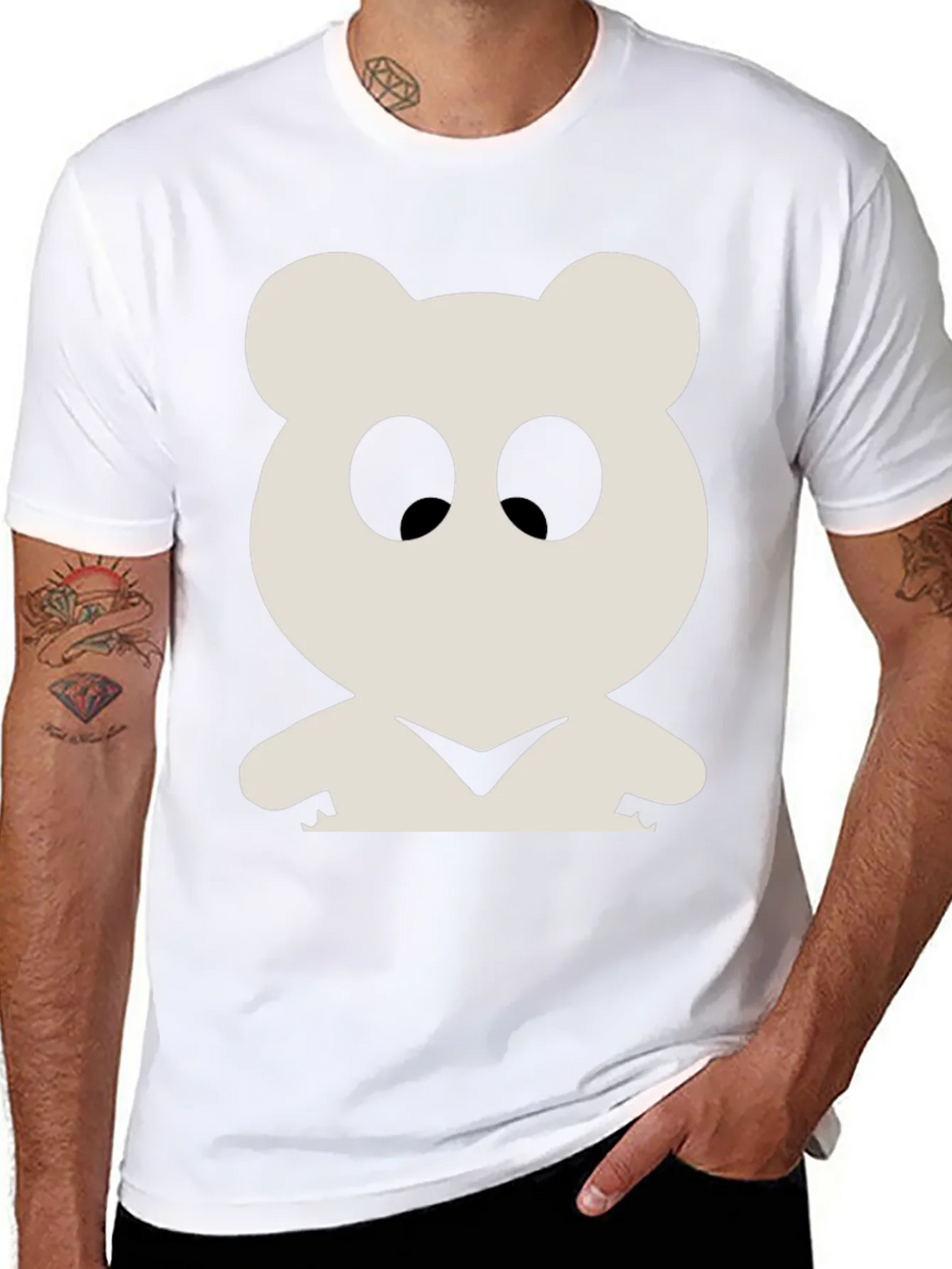 Bear Graphic Tee - Black Unisex T-Shirt product image 7