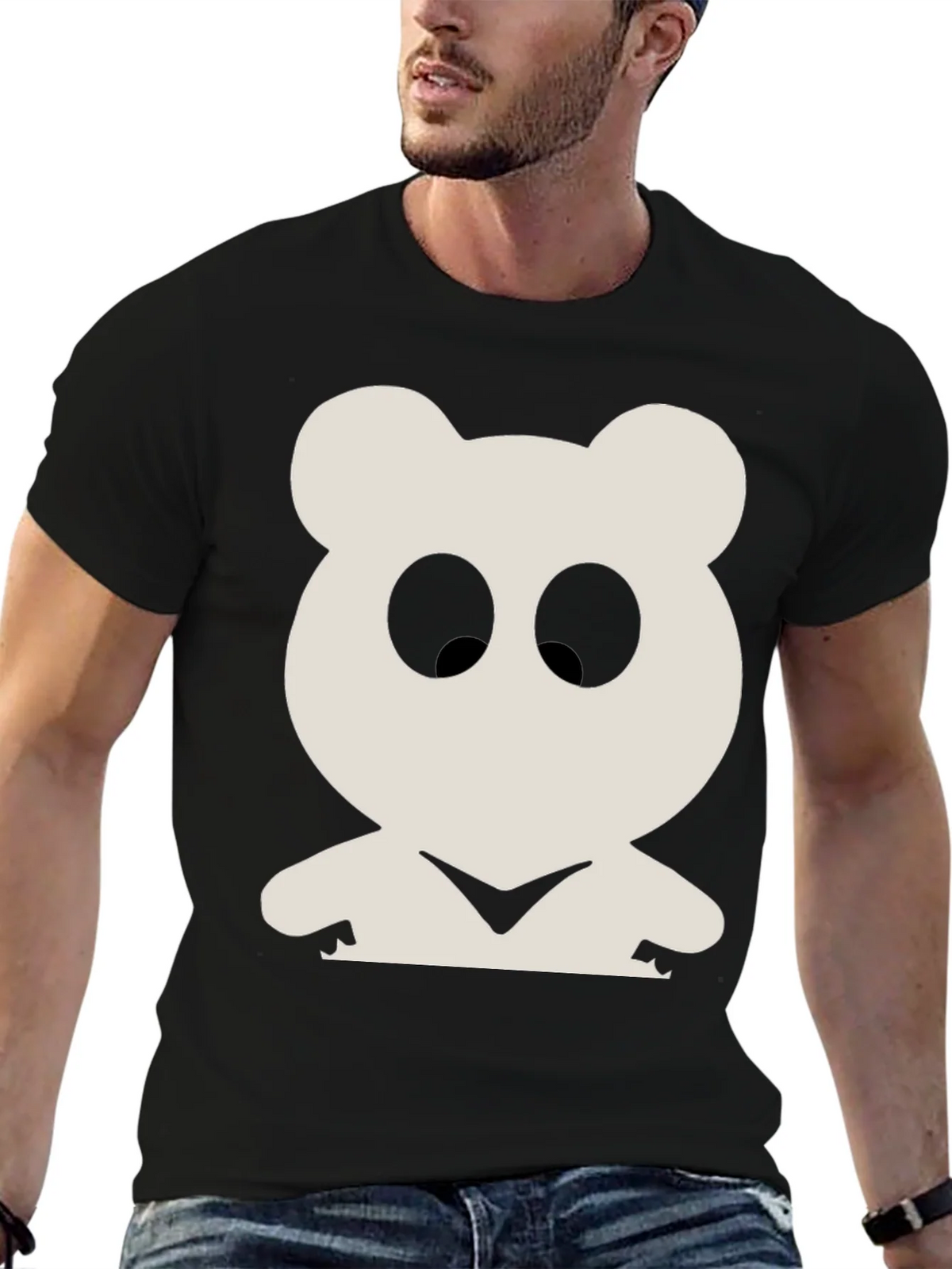 Bear Graphic Tee - Black Unisex T-Shirt product image 6