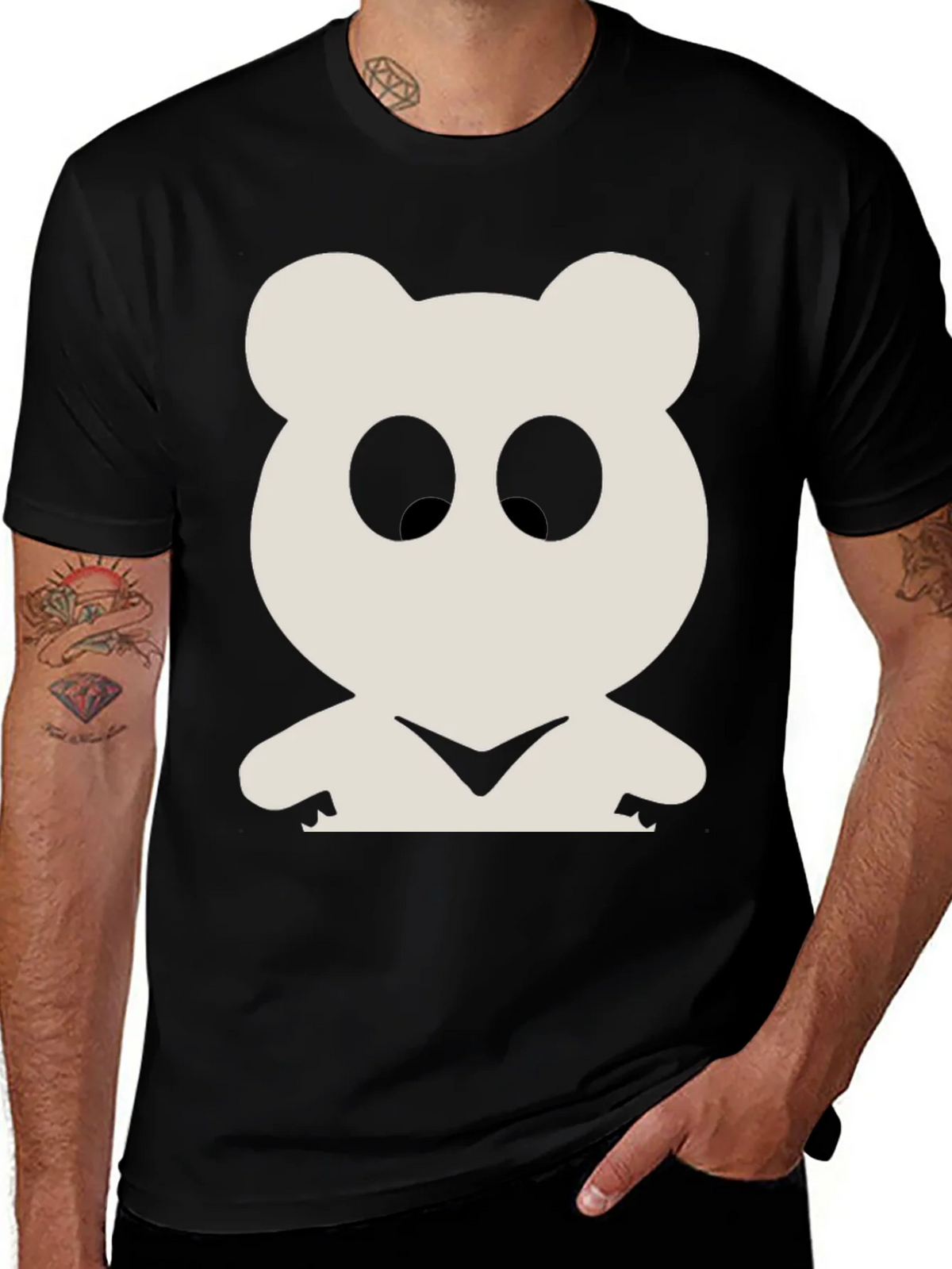Bear Graphic Tee - Black Unisex T-Shirt product image 1