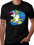 Surfing Unicorn Graphic Tee - Black product image 1