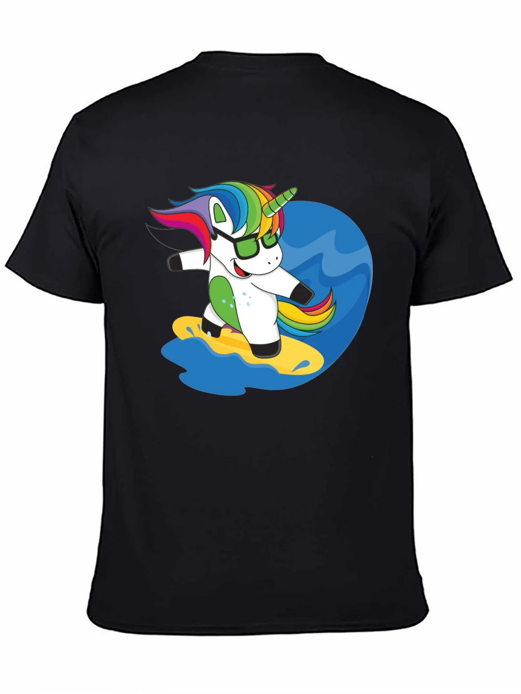 Surfing Unicorn Graphic Tee - Black product image 4
