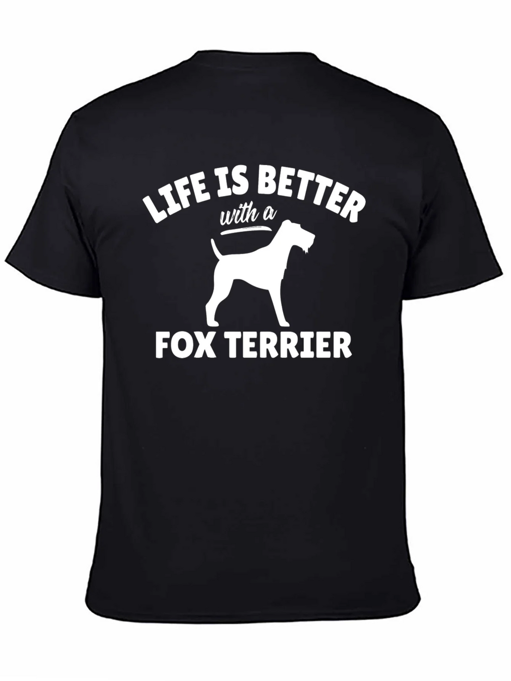 Life is Better Fox Terrier T-Shirt - Black product image 3