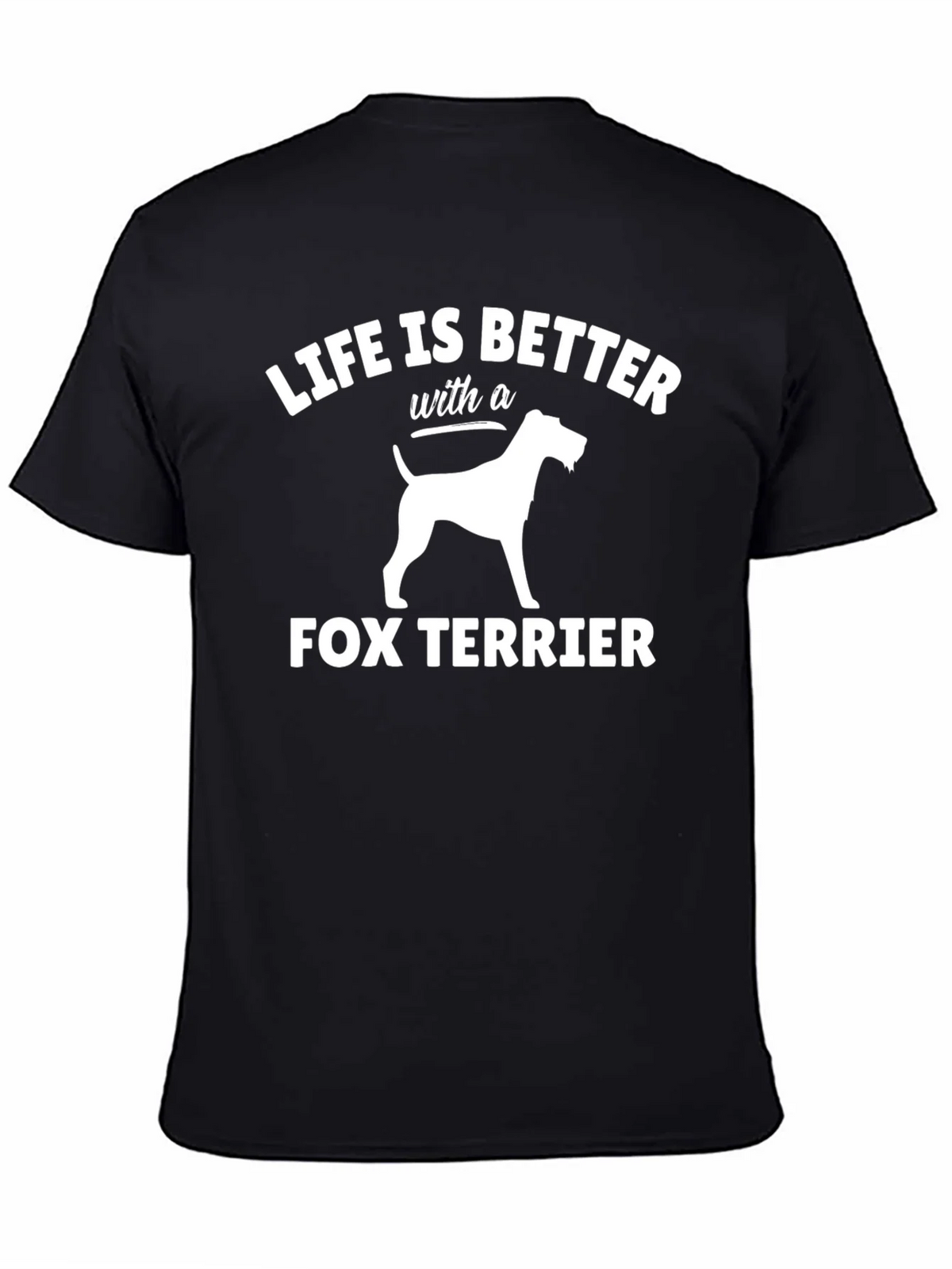 Life is Better Fox Terrier T-Shirt - Black product image 3