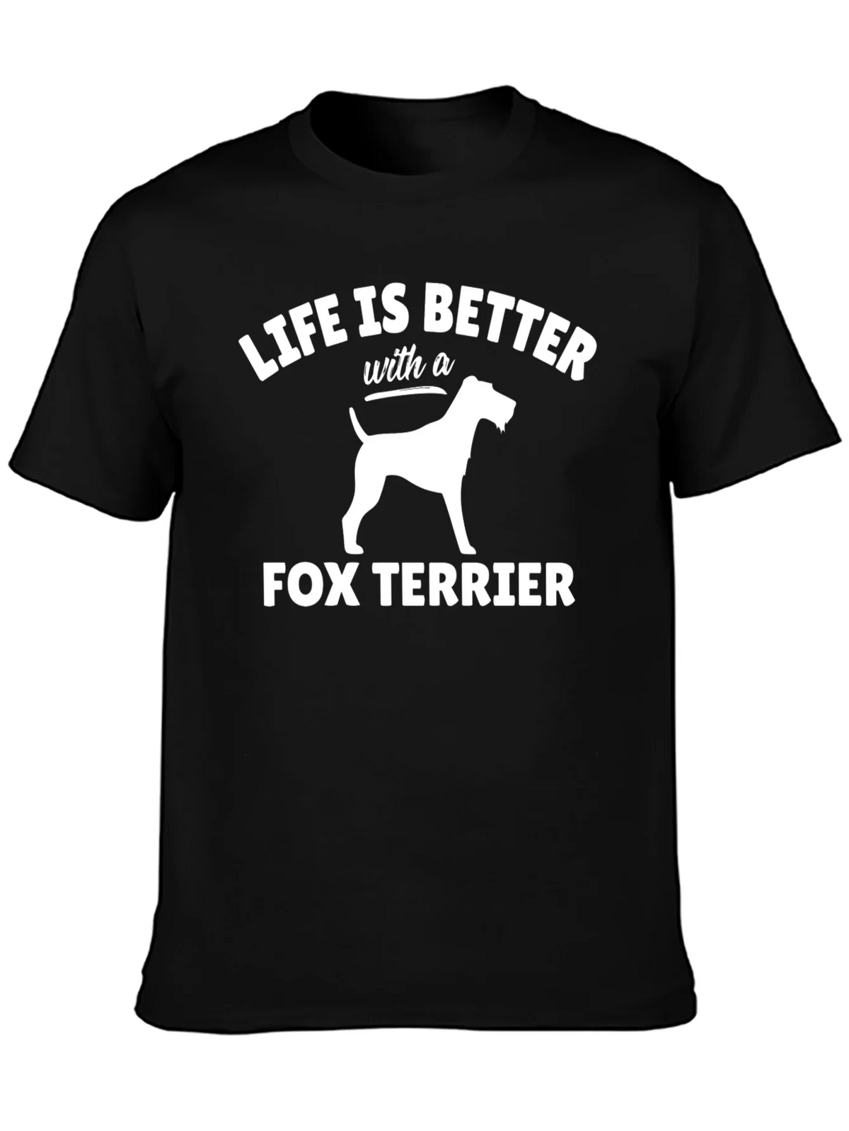 Life is Better Fox Terrier T-Shirt - Black product image 2