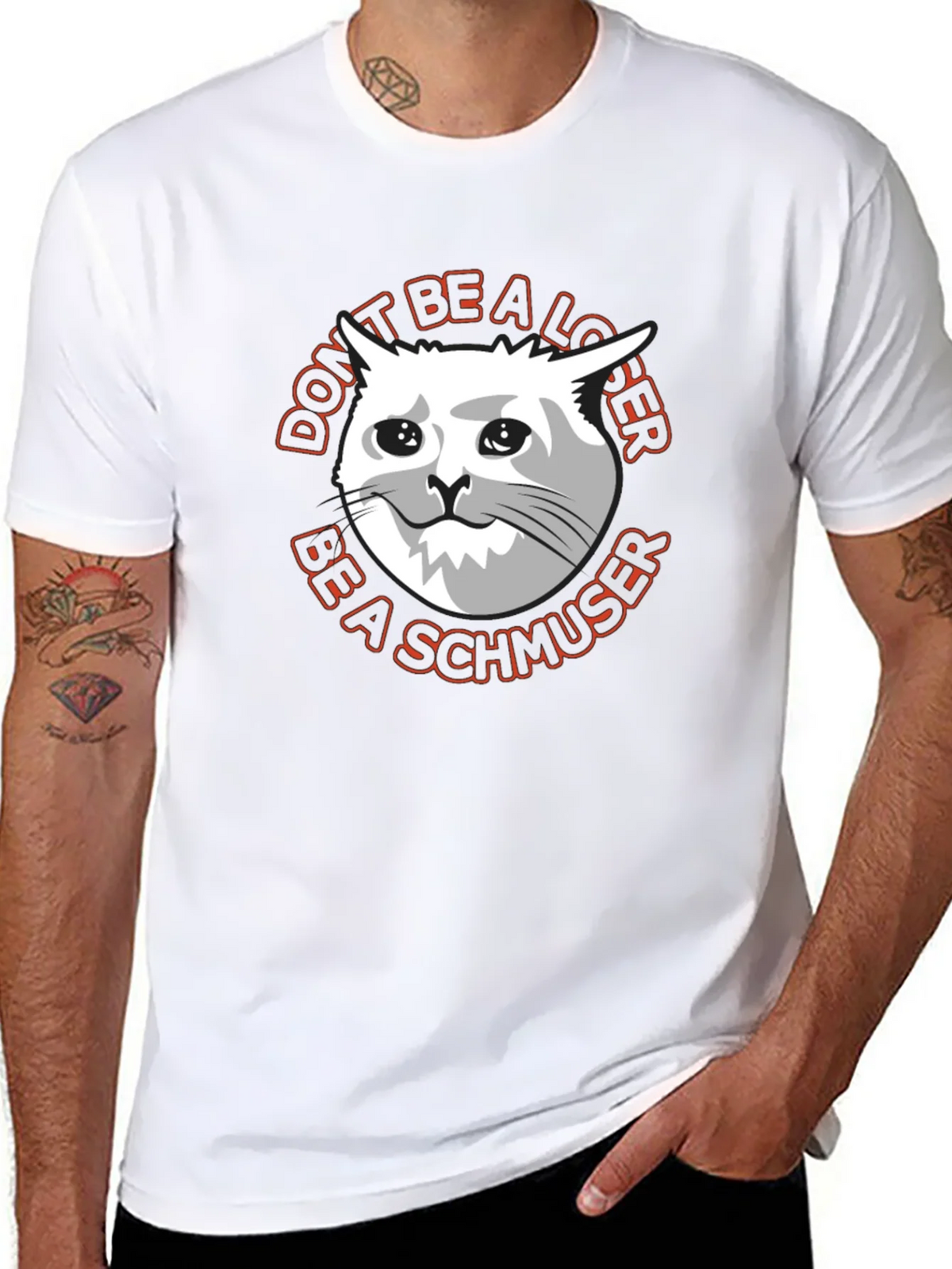 Dont Be a Loser Cat Meme Graphic T-Shirt product image 5