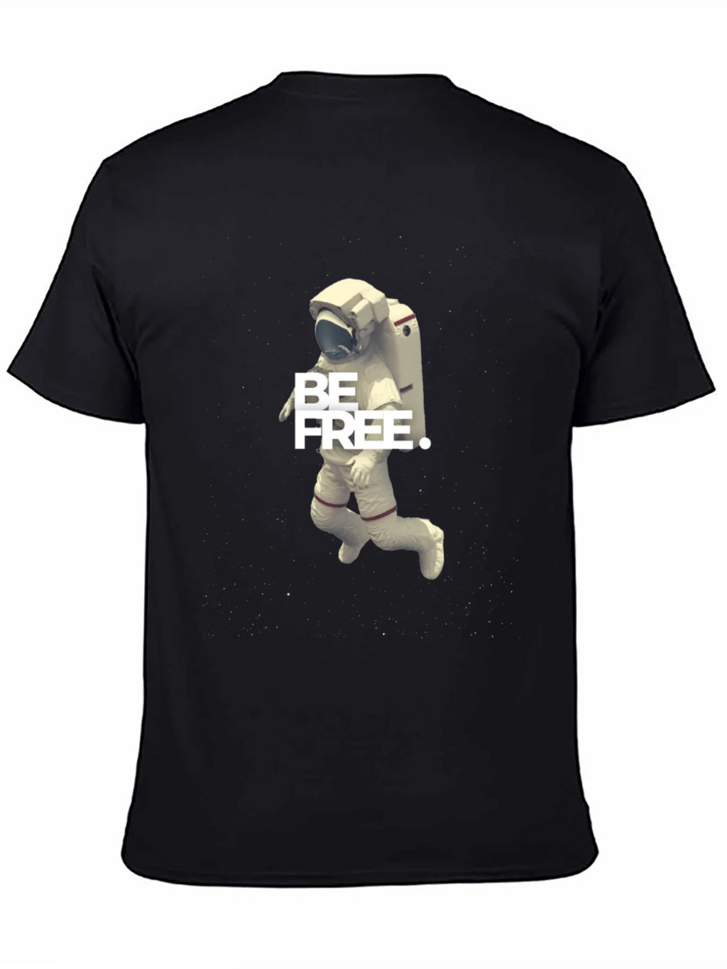 Be Free Astronaut Graphic Tee - Black Cotton Blend product image 3