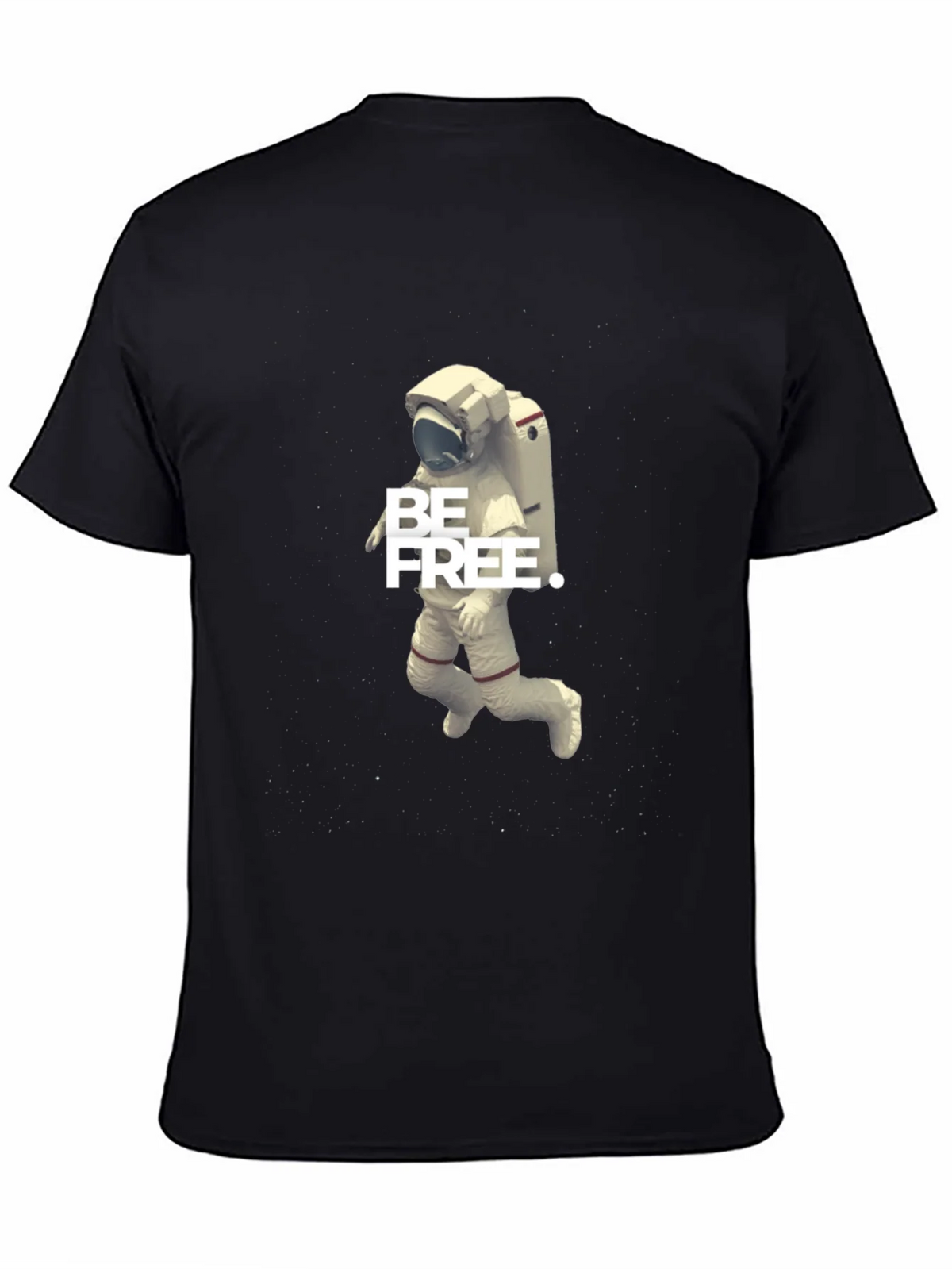 Be Free Astronaut Graphic Tee - Black Cotton Blend product image 3