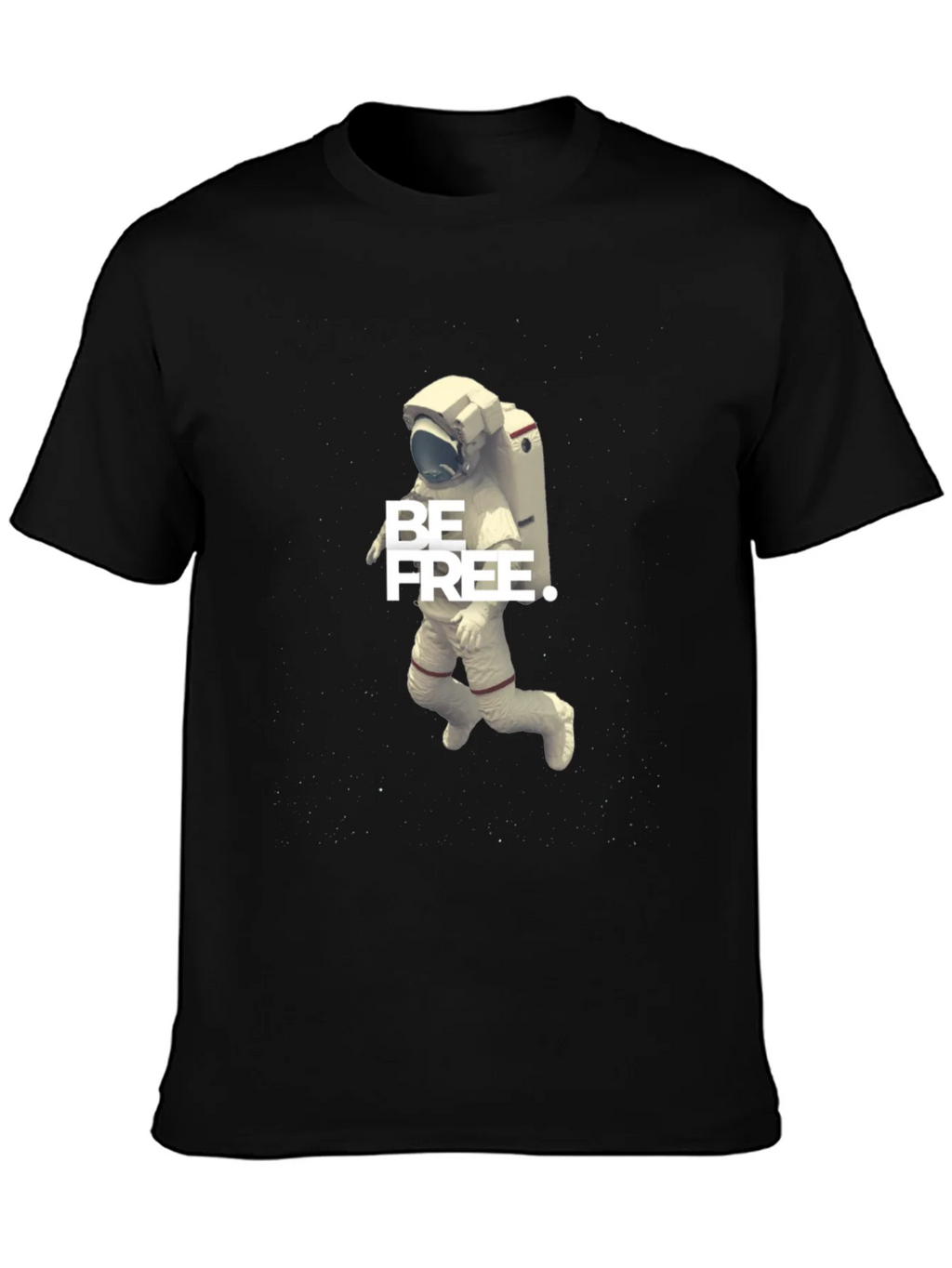 Be Free Astronaut Graphic Tee - Black Cotton Blend product image 2