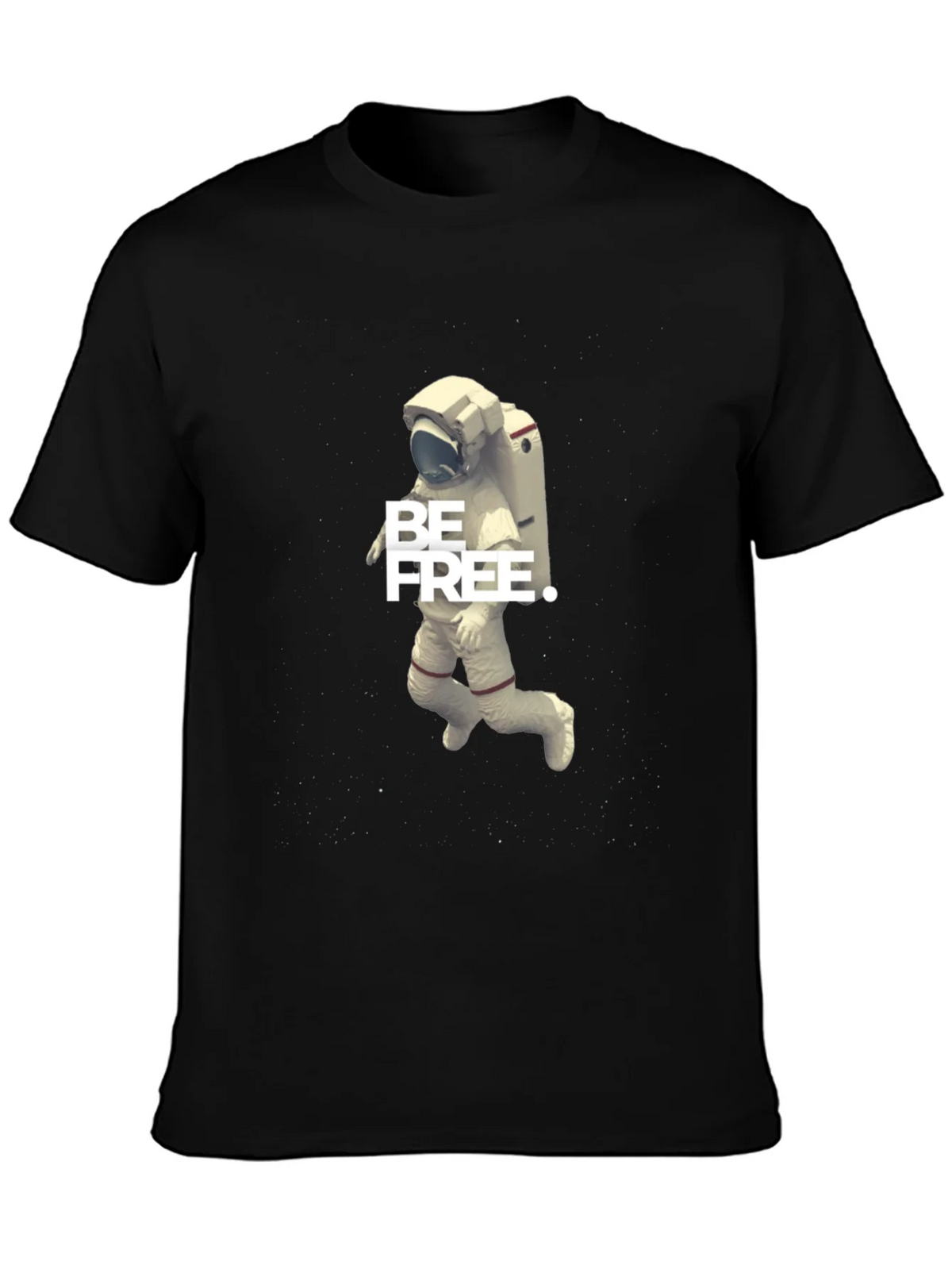 Be Free Astronaut Graphic Tee - Black Cotton Blend product image 2