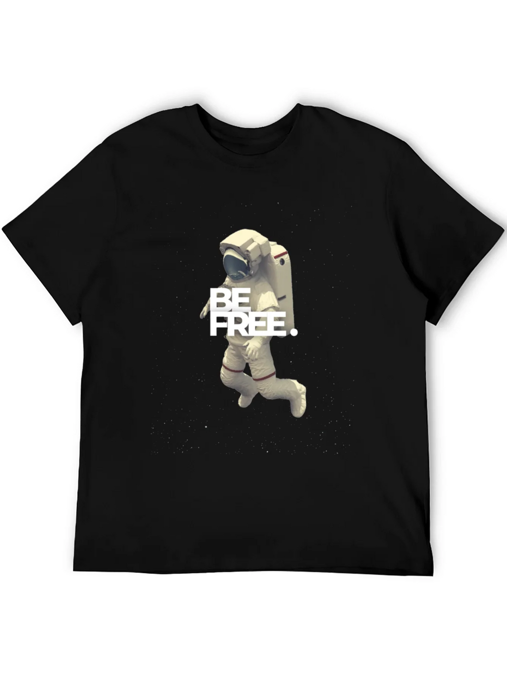 Be Free Astronaut Graphic Tee - Black Cotton Blend product image 4