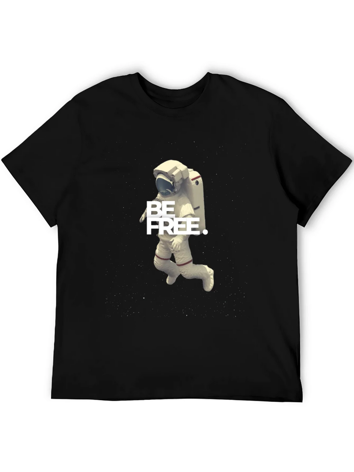Be Free Astronaut Graphic Tee - Black Cotton Blend product image 4