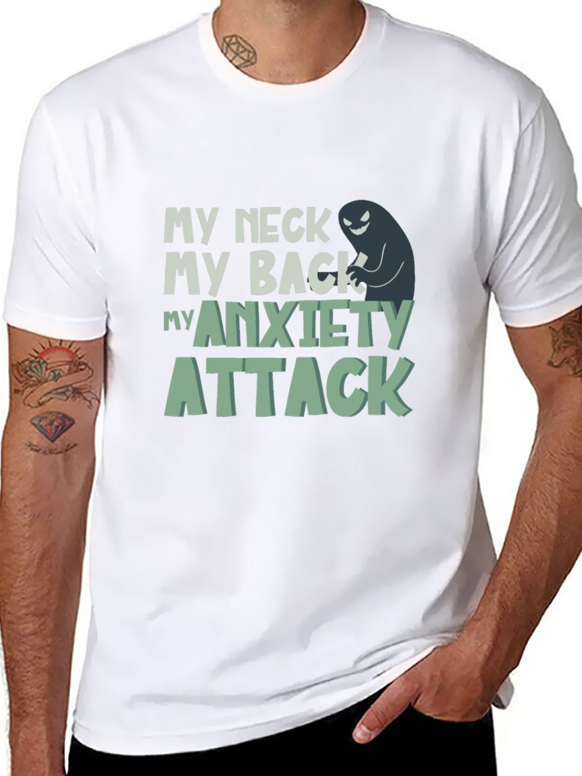 My Neck My Back My Anxiety Attack Graphic Tee product image 4
