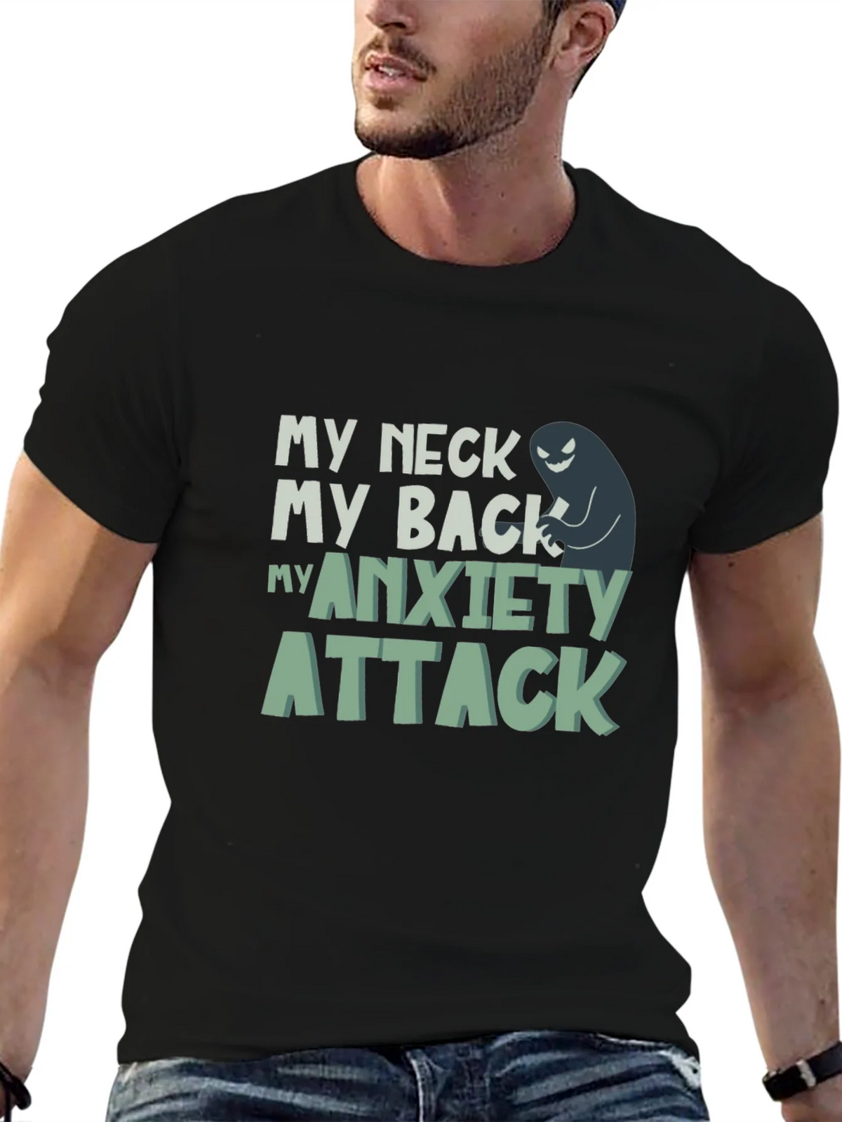 My Neck My Back My Anxiety Attack Graphic Tee product image 3