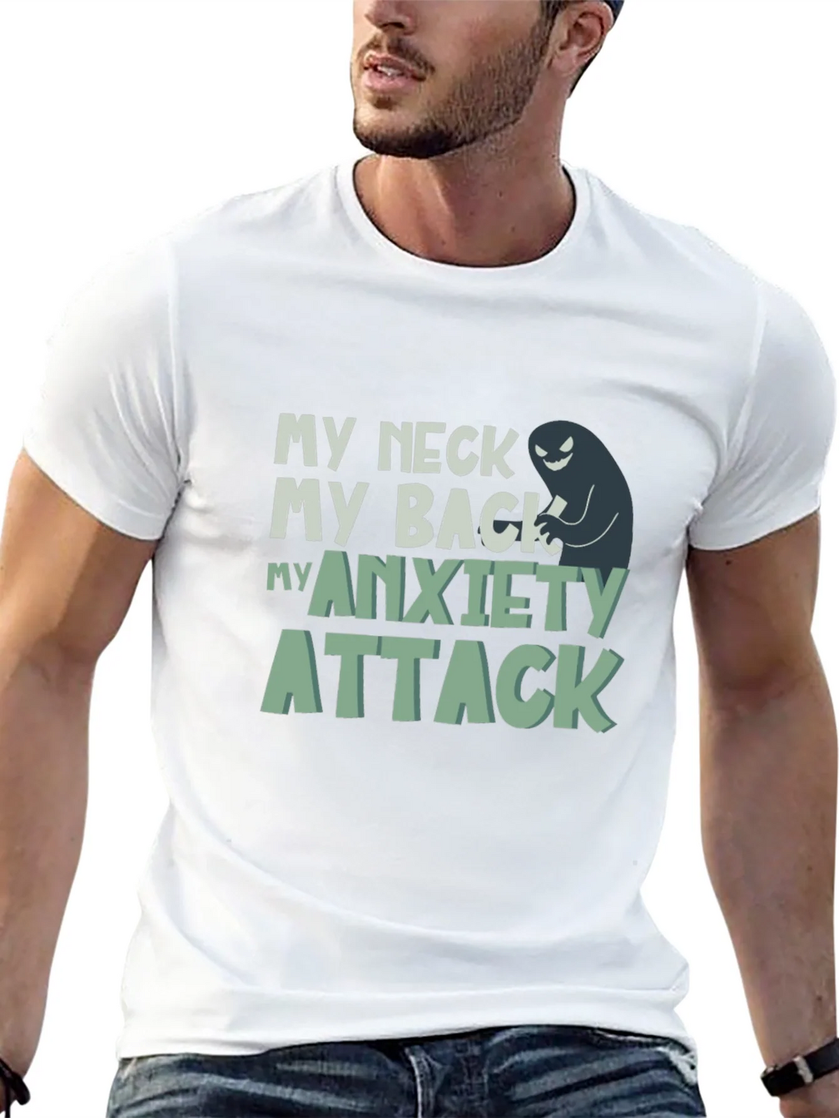 My Neck My Back My Anxiety Attack Graphic Tee product image 8