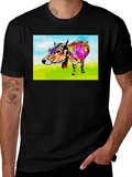 Cow Art Print Black T-Shirt product image 1