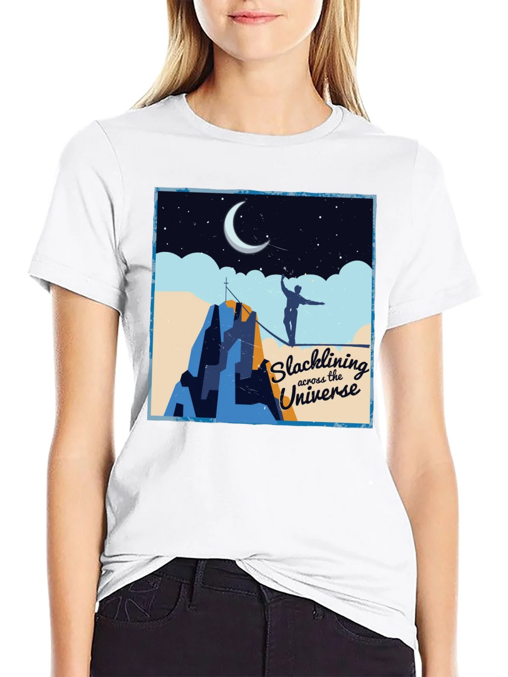 Slacklining Across the Universe Graphic T-Shirt product image 5