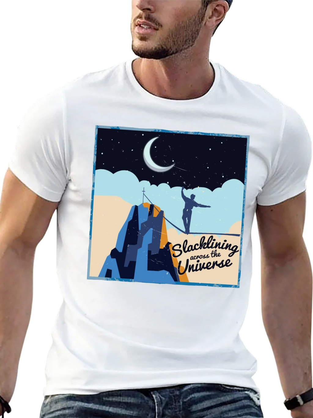 Slacklining Across the Universe Graphic T-Shirt product image 9
