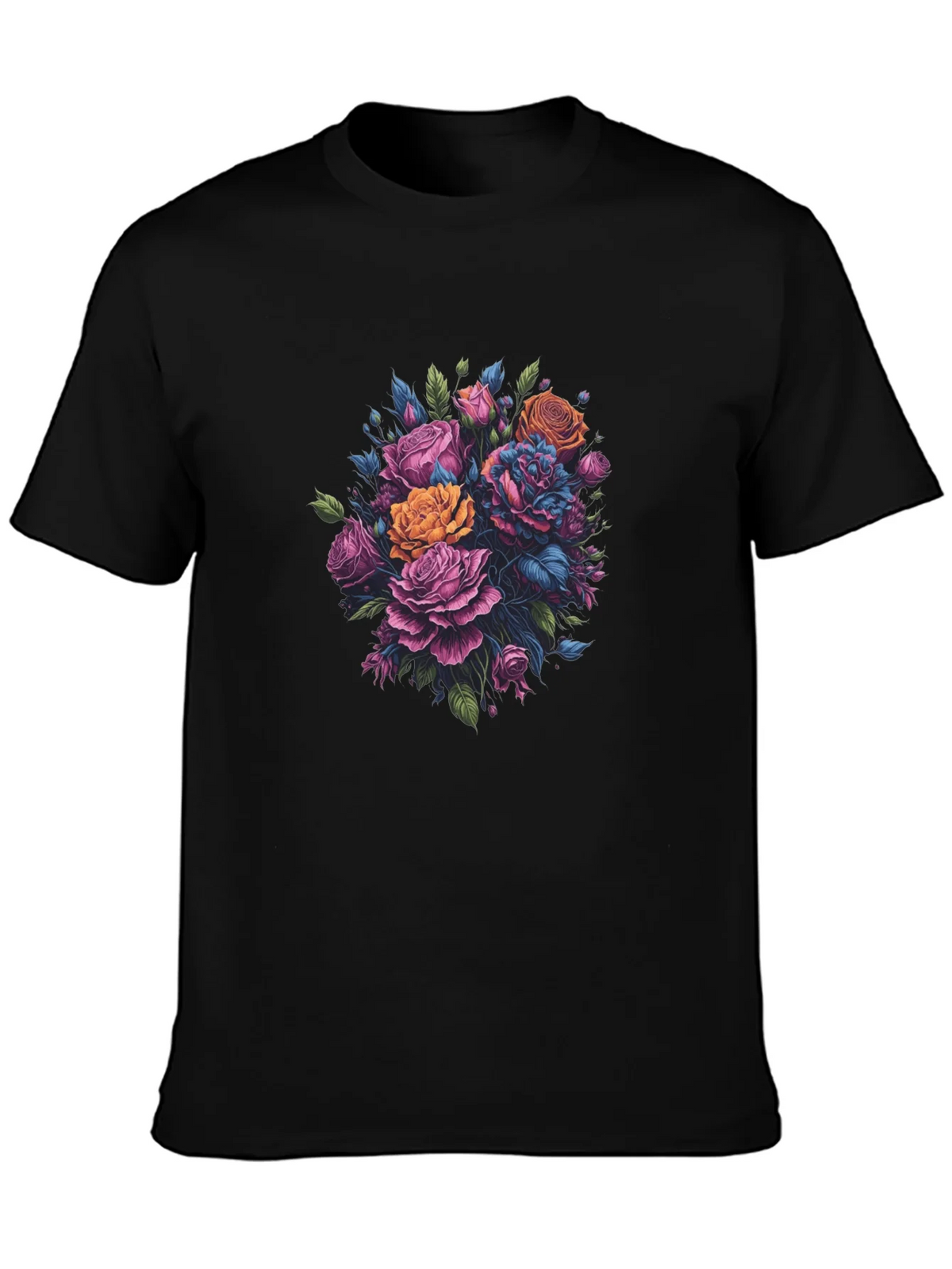 Floral Bouquet Black T-Shirt product image 3