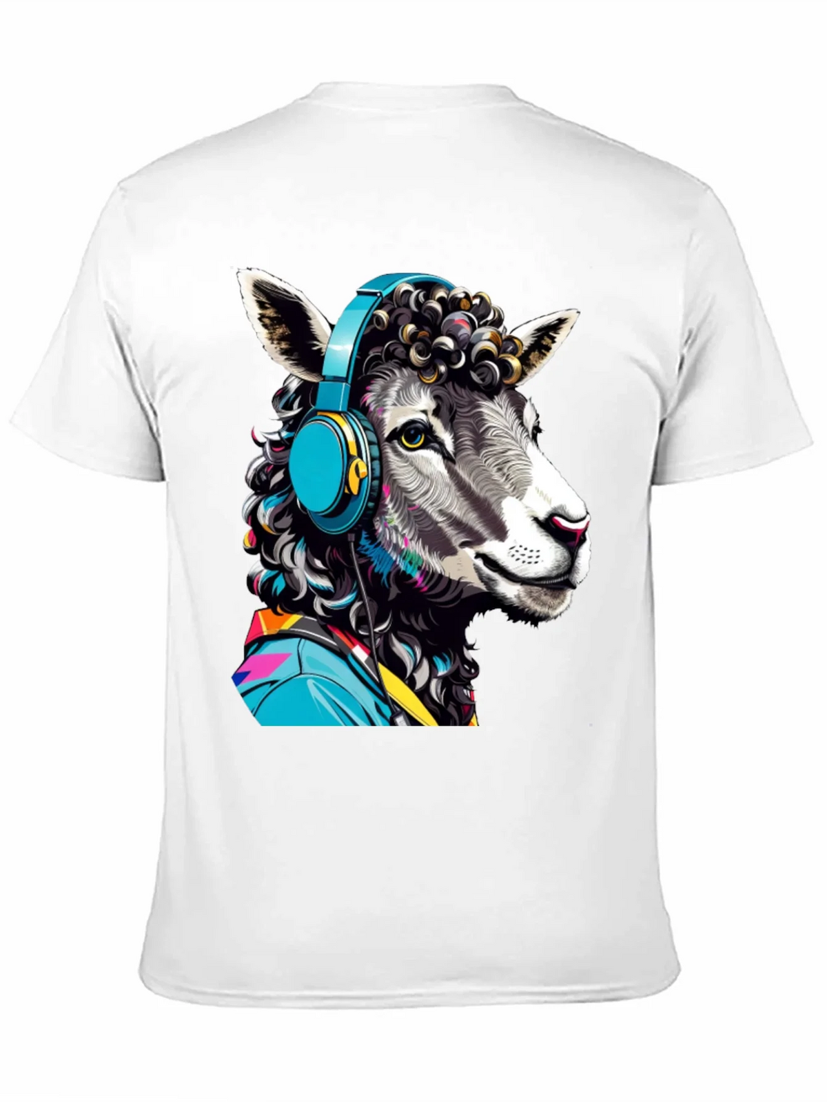 Sheep with Headphones Graphic Tee - Quirky Animal Design product image 10